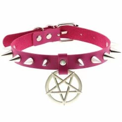 Yoursblack Pentagram Spike Choker Chokers