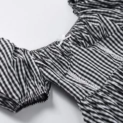 Yoursblack NEWS Plaid Puff Sleeve Dress