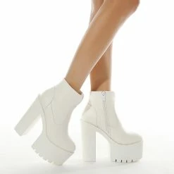 Yoursblack NEWS Platform High Heel Ankle Boots