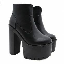 Yoursblack NEWS Platform High Heel Ankle Boots