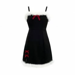 Yoursblack Plush Christmas Sling Dress NEWS