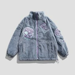 Yoursblack NEWS Plush Skull Coat 10 Yoursblack NEWS Plush Skull Coat