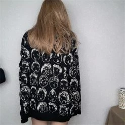 Yoursblack NEWS Punk Head Loose Cardigan