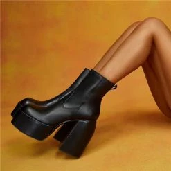 Yoursblack Punk High Heel Ankle Boots NEWS