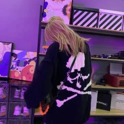 Yoursblack Punk Skull Knitted Sweater Spring Sale