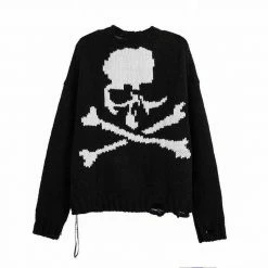 Yoursblack Punk Skull Knitted Sweater Spring Sale