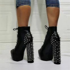 Yoursblack Punk Studded High Heel Ankle Boots NEWS 6 Yoursblack Punk Studded High Heel Ankle Boots NEWS