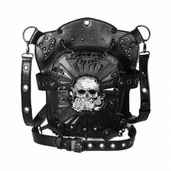 Yoursblack Punk Skull Rose Bag Accessory