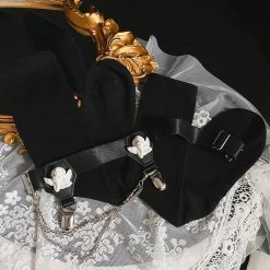 Yoursblack Dark Angel Baby Garter Socks