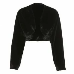 Yoursblack Black Plush Coat