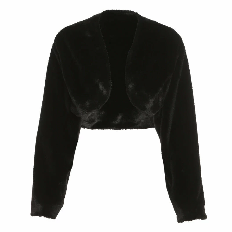 Yoursblack Black Plush Coat 1 Yoursblack Black Plush Coat