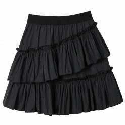 Yoursblack Lotus Leaf Pleated Skirt