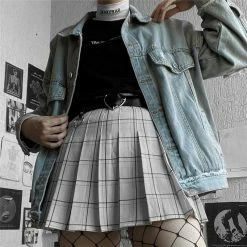 Yoursblack BOTTOMS High Waist Plaid Skirt