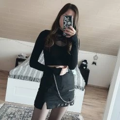 Yoursblack Chain Me Up Mini Skirt BOTTOMS 11 Yoursblack Chain Me Up Mini Skirt BOTTOMS