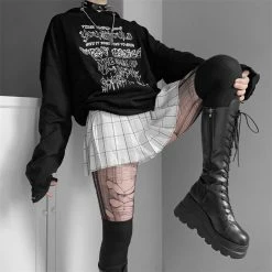 Yoursblack TOPS Hoodies With Metal Necklace