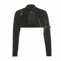 Yoursblack Belt & Chain Jacket TOPS