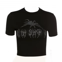 Yoursblack Spring Sale Black Widow Cropped Tee