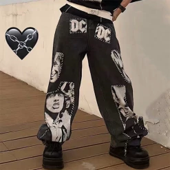 Yoursblack Rock Band Patch Jeans BOTTOMS