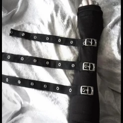 Yoursblack Accessory PU Belt Gloves