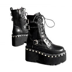 Yoursblack NEWS Studded Belt Buckle Martin Boots
