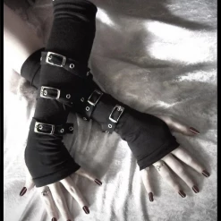 Yoursblack Accessory PU Belt Gloves