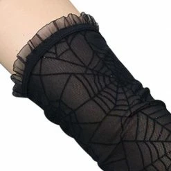 Yoursblack Cobweb Arm Sleeve Gloves