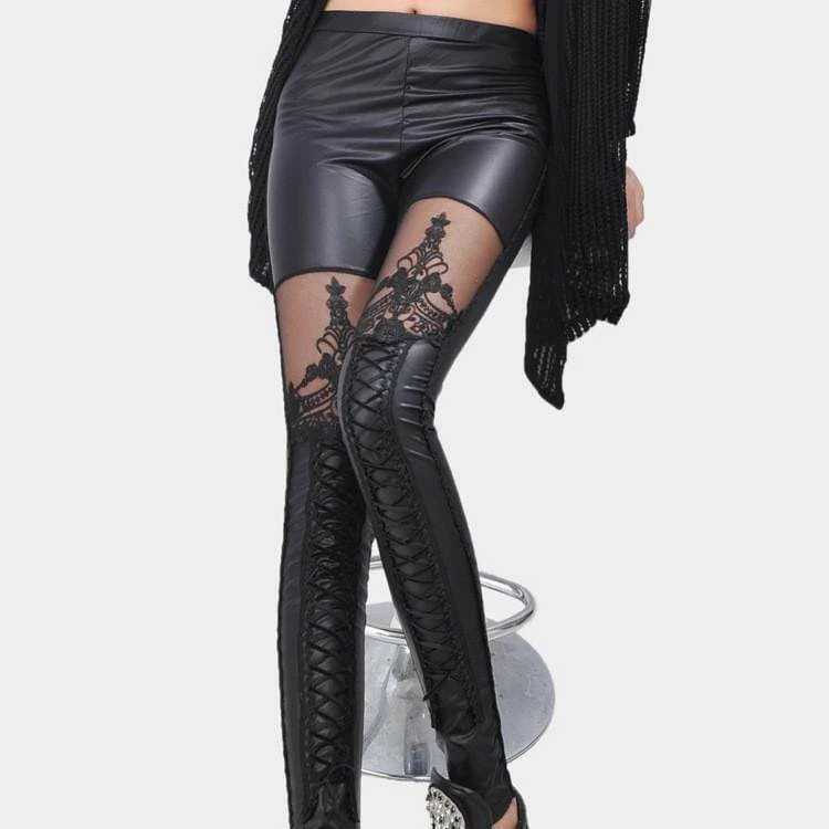 Yoursblack Gothic Corsets & Bustiers Gothic Victorian Lace Leggings 2 Yoursblack Gothic Corsets & Bustiers Gothic Victorian Lace Leggings