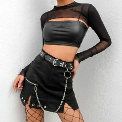 Yoursblack Chain Me Up Mini Skirt BOTTOMS