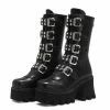 Yoursblack Buckles Platform Boots NEWS