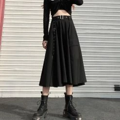 Yoursblack Split High Waist Drop Skirt