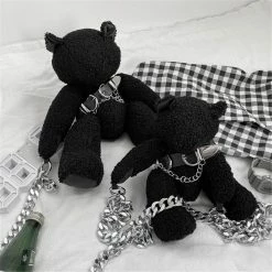 Yoursblack BLACK PLUSH BEAR BAG