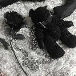 Yoursblack BLACK PLUSH BEAR BAG