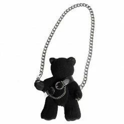 Yoursblack BLACK PLUSH BEAR BAG