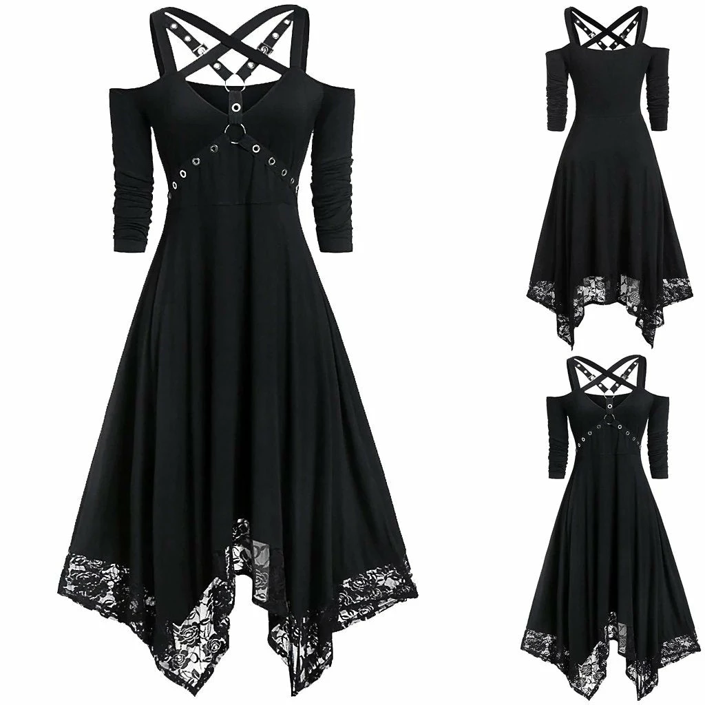 Yoursblack Women's Gothic Dress DRESSES 3 Yoursblack Women's Gothic Dress DRESSES